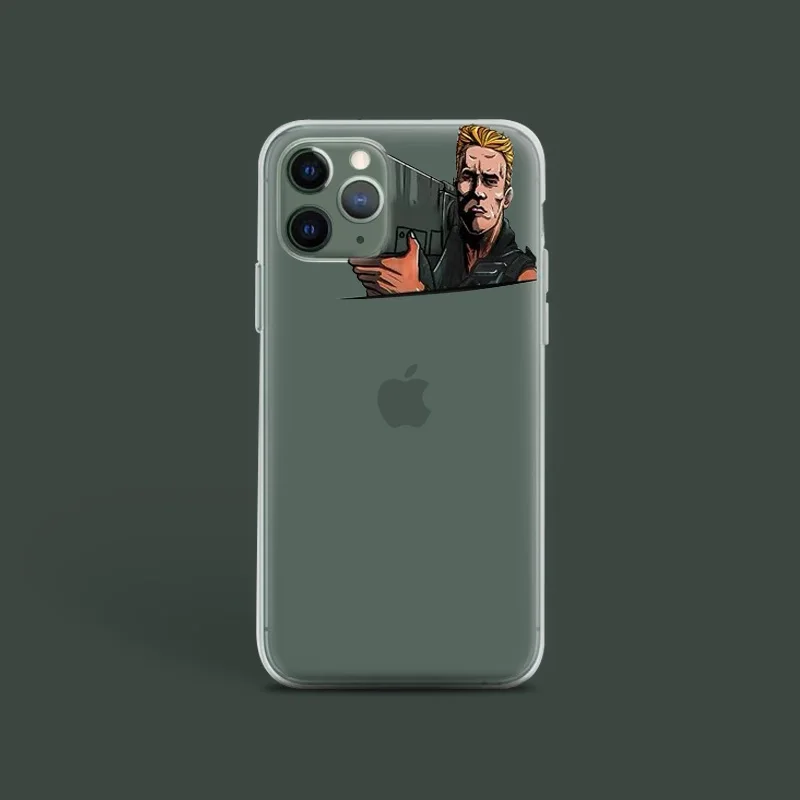 Забавный мультяшный ракетный пистолет прозрачный чехол для телефона iphone 11 Pro 11Pro