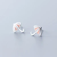 925 sterling silver sweet umbrella stud earrings small and cute creative earrings for women fine jewelry gift