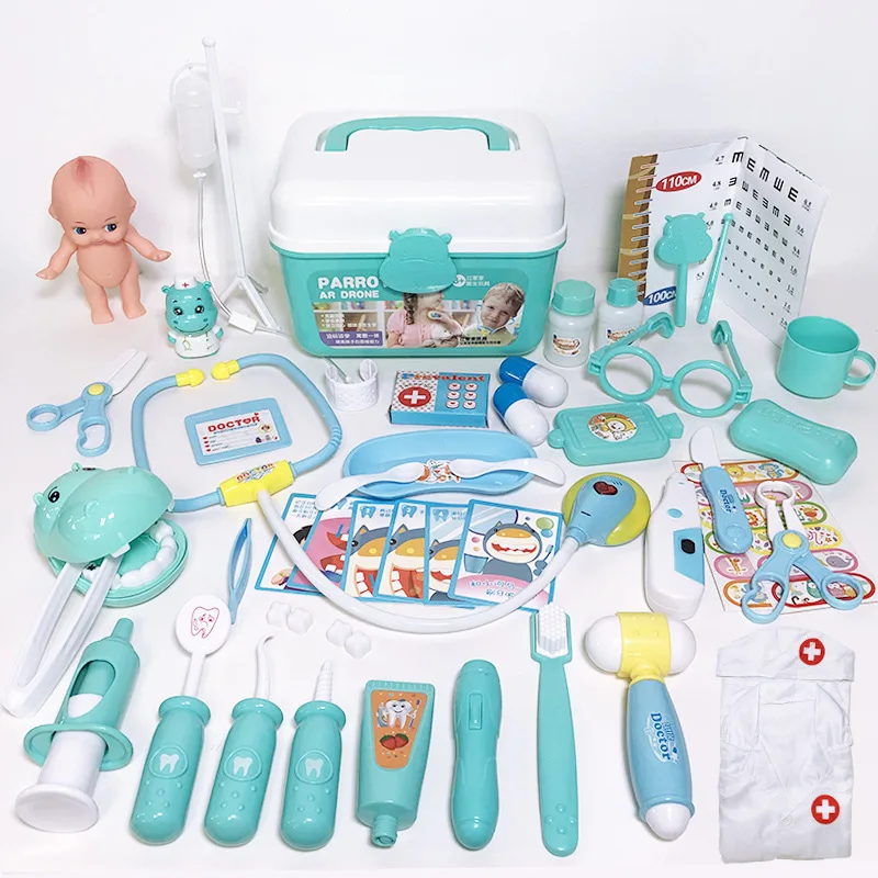 

Kids Doctor Toys Set Dentist Toys Girls Role Playing Games Hospital Pretend Play Medical Kit Nurse Bag Toys For Children