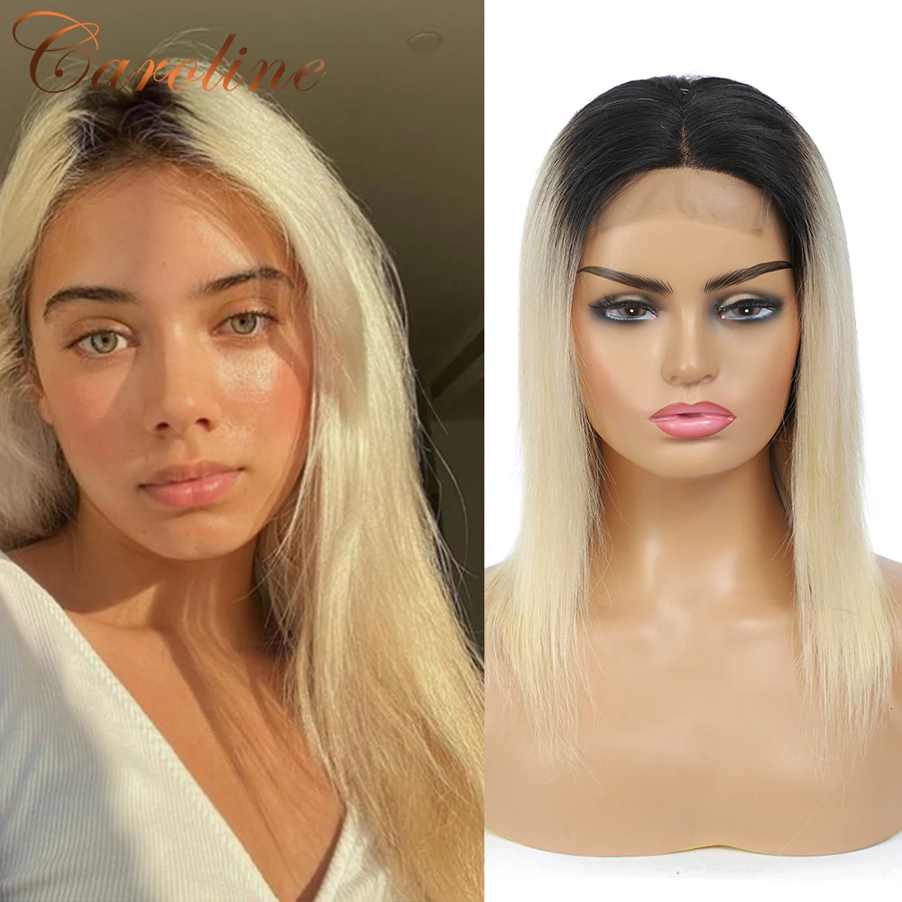 

1B/613 Ombre блонд HD кружевной передний парик прямые человеческие волосы для женщин предварительно выщипанные 1B 613 T часть прямой кружевной перед...