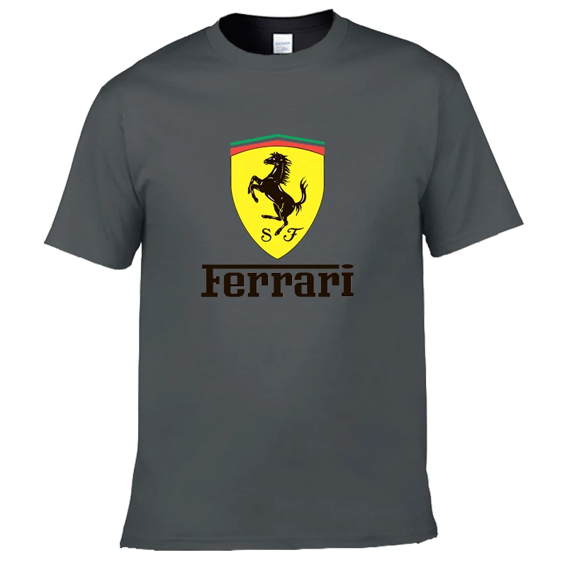 

Ferrari-Men's Red Sports Car Print T-shirt Fashion Harajuku Polo Shirt Pure Color Casual Comfortable Short Sleeve