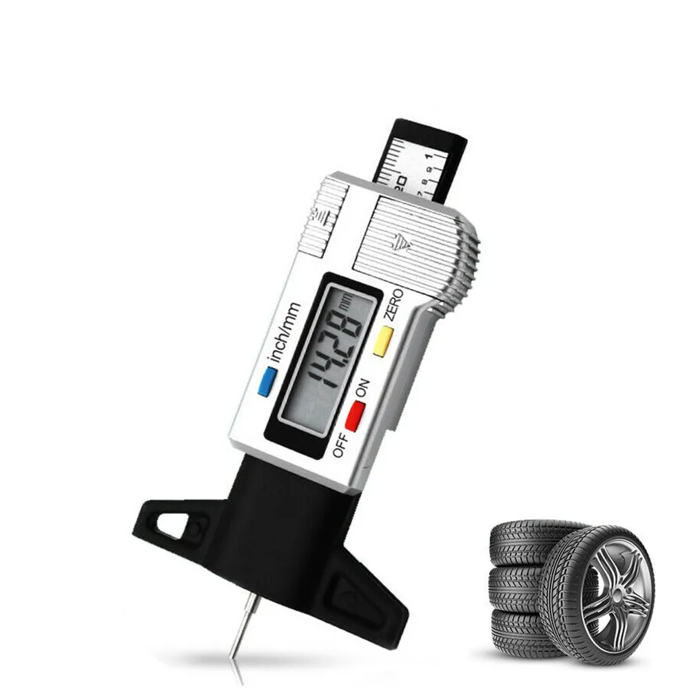 

LCD Digital Car Tyre Tire Tread Depth Gauge Meter Car Motorbike Tire Wear Detection Measuring Tool Caliper Thickness Gauges