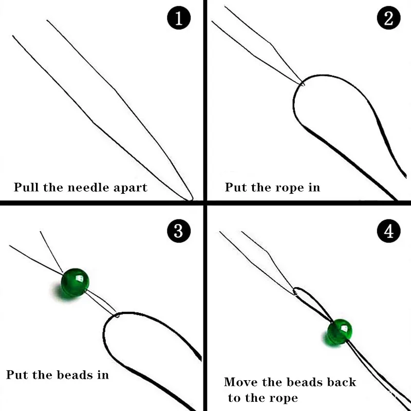 1/5Pcs Central Opening Curved Beading Needles Stainless Tools Pins for bead Threading String Cord Easy Handmade Jewelry Making | Украшения