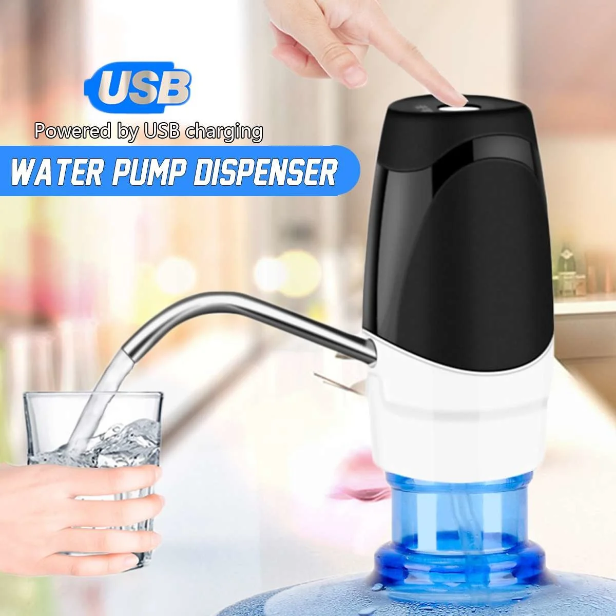 

Automatic Electric Water Pump Dispenser Portable Drinking Bottle Switch USB Charging Single Cooling Type Water Dispensers