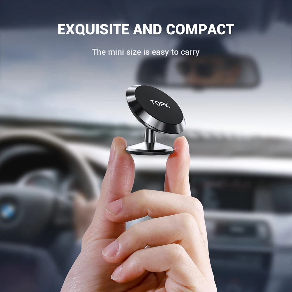 TOPK Magnetic Car Phone Holder Universal Stand for Mobile Magnet Air Vent Mount Support telephone GPS |