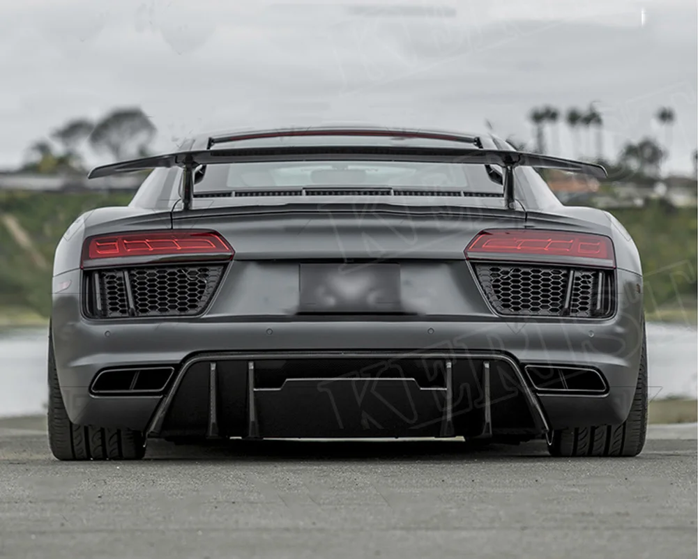 Задний диффузор из углеродного волокна задний спойлер для Audi R8 2016-2020 | Автомобили