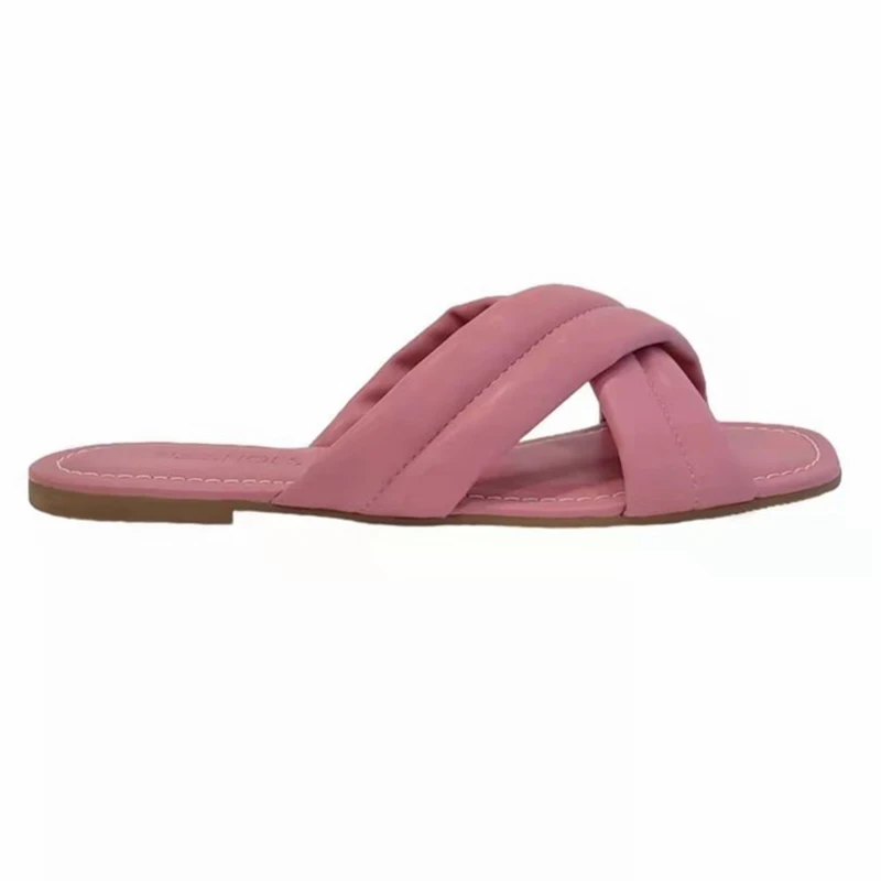 

2021 Fashion Flat Slippers Women Weave Slides Sandal Ladies Mules Outdoor Beach Lady Shoes Woman Home Slippers Female Flip Flops