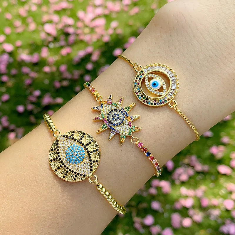 

Браслеты для глаз для женщин, ювелирные изделия Boho, новые модные аксессуары, рождественский подарок, браслет-цепочка, оптовая продажа G036