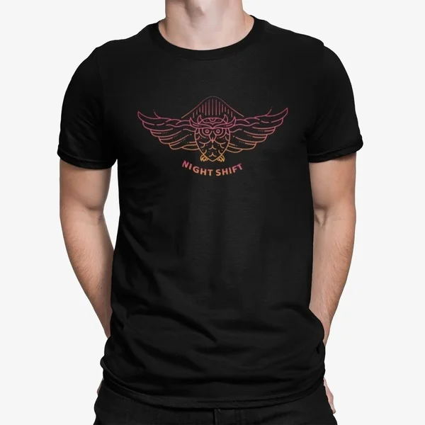 

NIGHT SHIFT T-SHIRT OWLMEN OR WOMEN