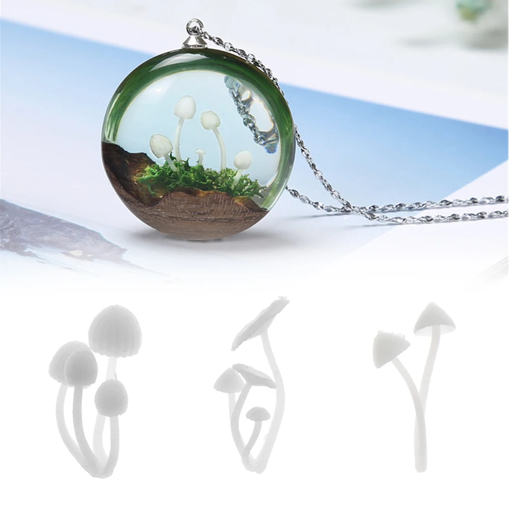 3 шт. мини модель с грибами DIY материалы для изготовления ювелирных изделий