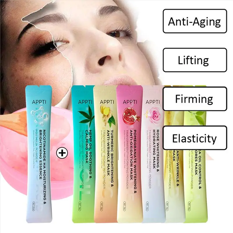 

10PCS Rose Petal Hydrogel Face Skin Care Gold Peel Off Beauty Skincare Hyaluronic Acid Facial Mask Hydro Jelly Mask Powder
