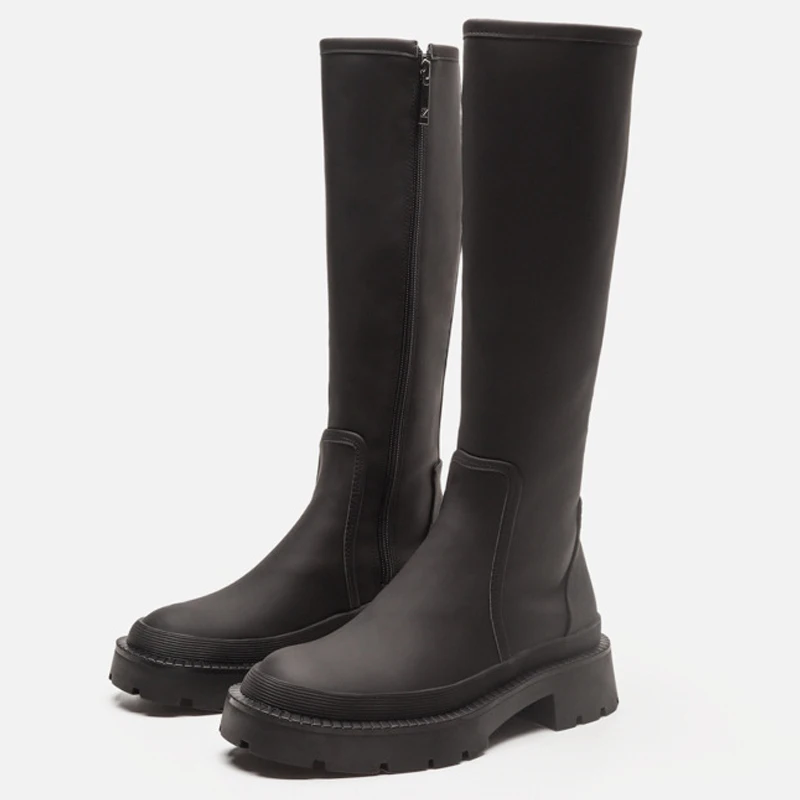

Autumn Winter Knee-over Boots women Green black Women Long Boots Square heel Shoes Women Chelsea boots 2021 new