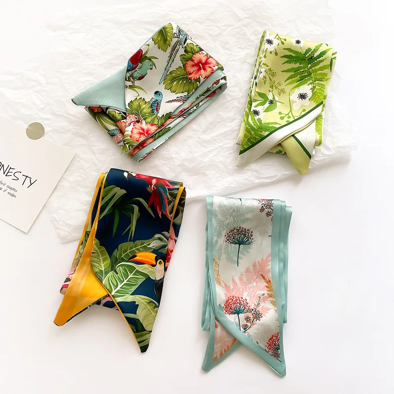 Новый литературный лес Ретро французский маленький шелковый шарф женский лентой