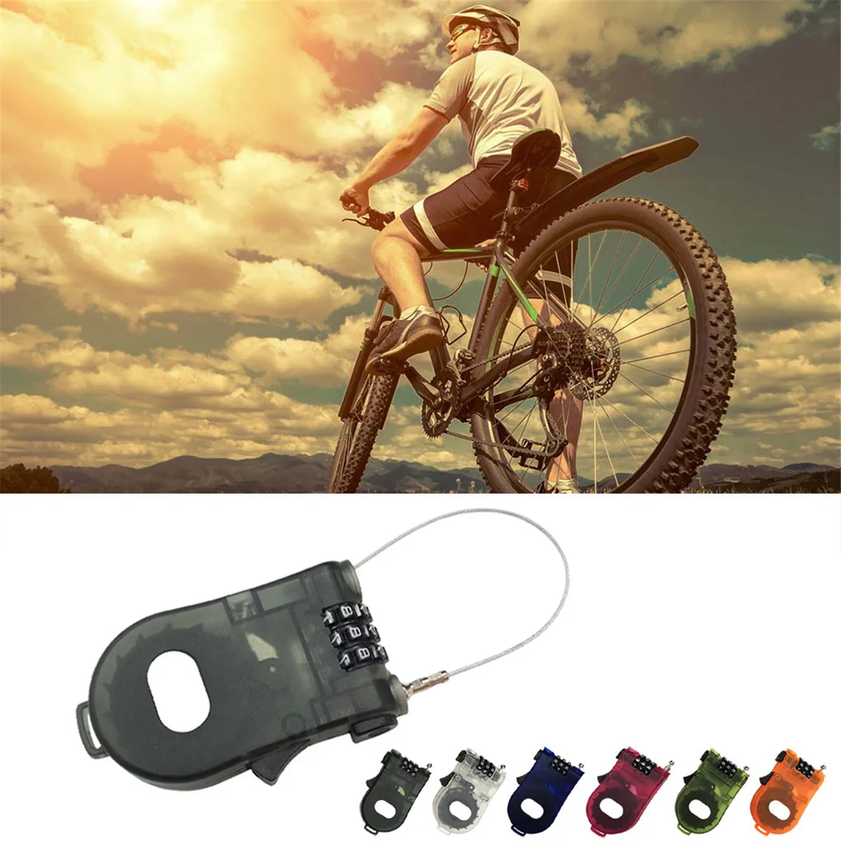 Велосипедный замок багажный с кодовым замком | Спорт и развлечения
