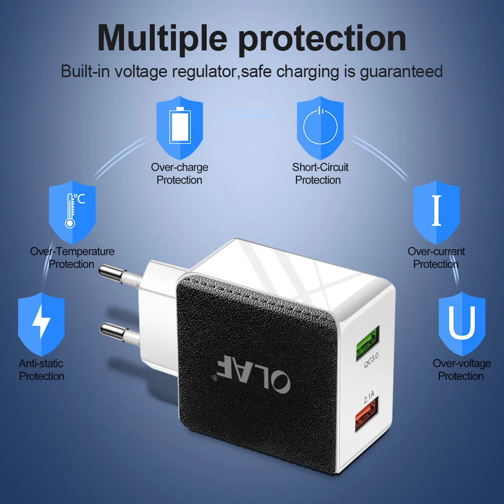 18 Вт USB зарядное устройство Быстрая зарядка 3 0 адаптер настенная вилка Qualcomm