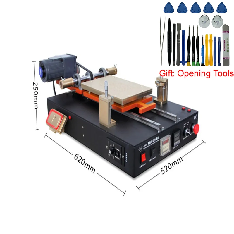 

TBK 958D 14 inches Semi-automatic mobile phones tablets LCD screen vacuum separator with built-in air pump and opening tools