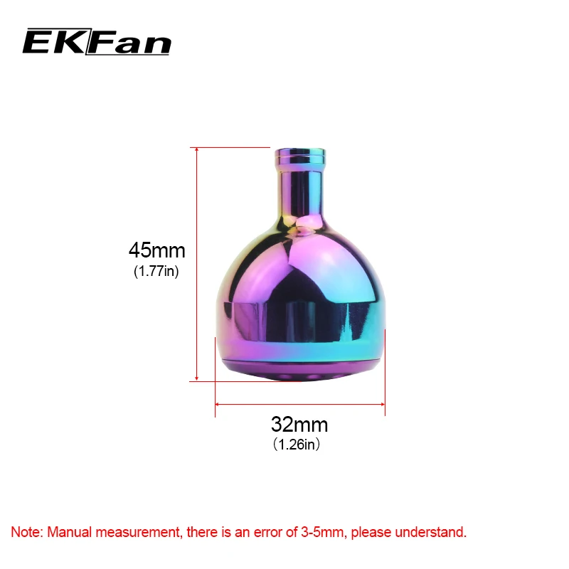 EKFan 2000 Серия Радужный цвет рыболовная ручка для катушки baitcasing Рыболовные