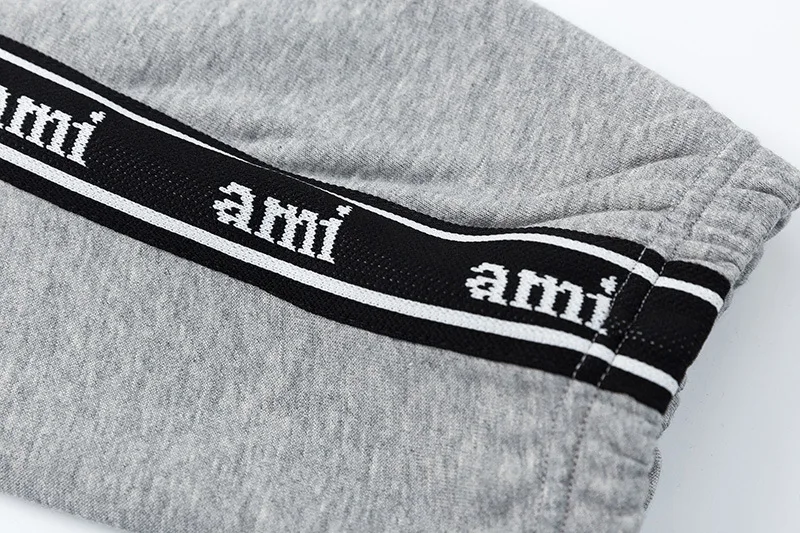 

2021 Ami New Love Embroidery Series, Webbing Casual Shoes, Sports Pants, Street Fashion Men And Women