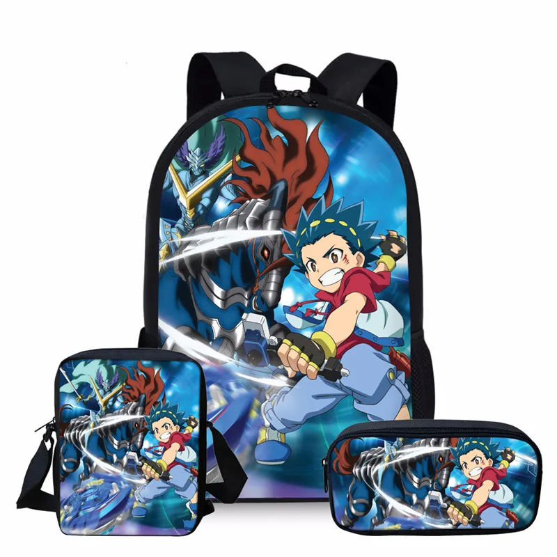 as pictures ThiKin 3 шт. Beyblade Burst школьные сумки набор для Дети Мальчики Школа Рюкзаки на плечо рюкзак Детский рюкзак ранец - Цвет: as pictures