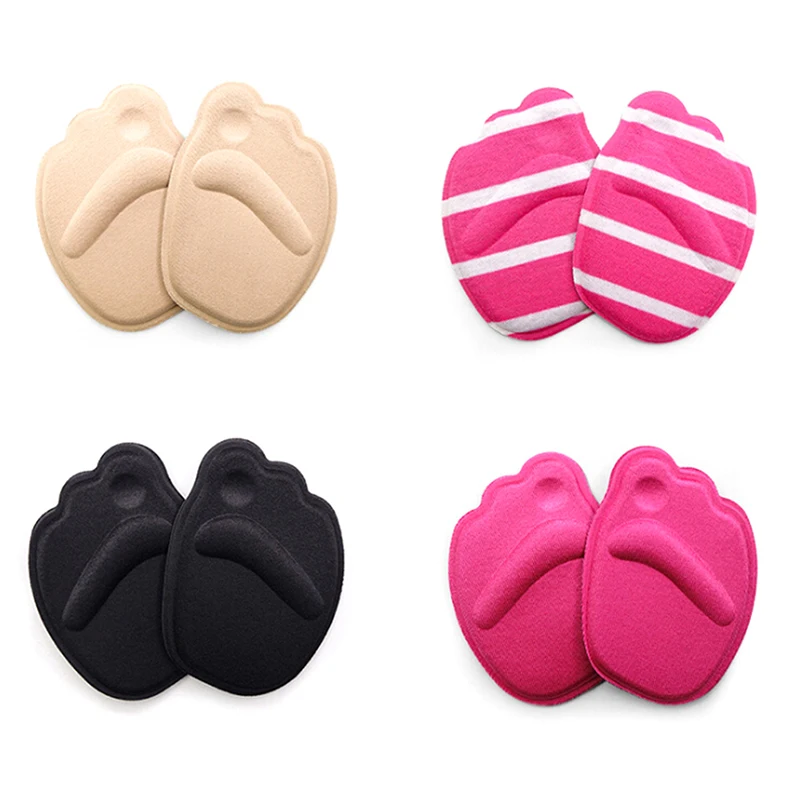

4PCS=2Pairs Shoes Sponge Pads High Heel Soft Insert Forefoot Insoles Anti-Slip Foot Protection Women Shoes Insert Cushion