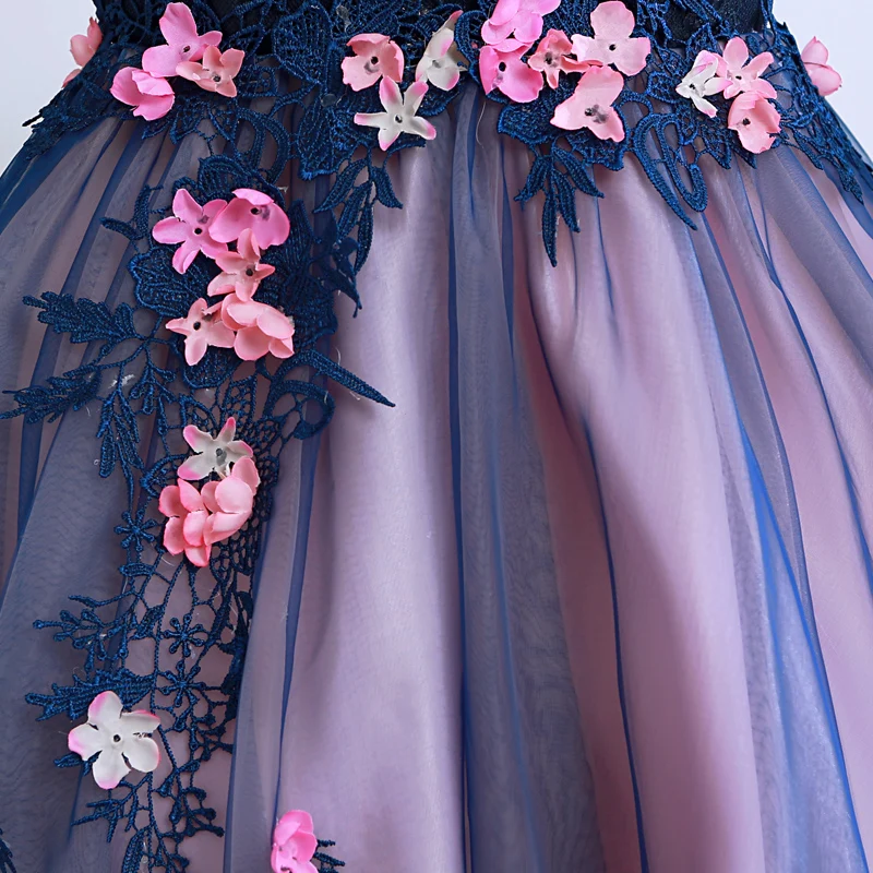 Новинка темно-синие длинные кружевные летние женские платья для девочек