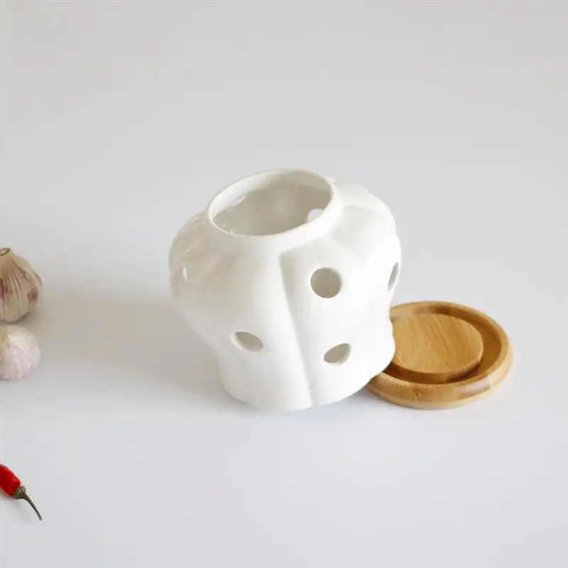 Круглые керамические баночки для хранения чеснока 1 шт. герметизация кухонные