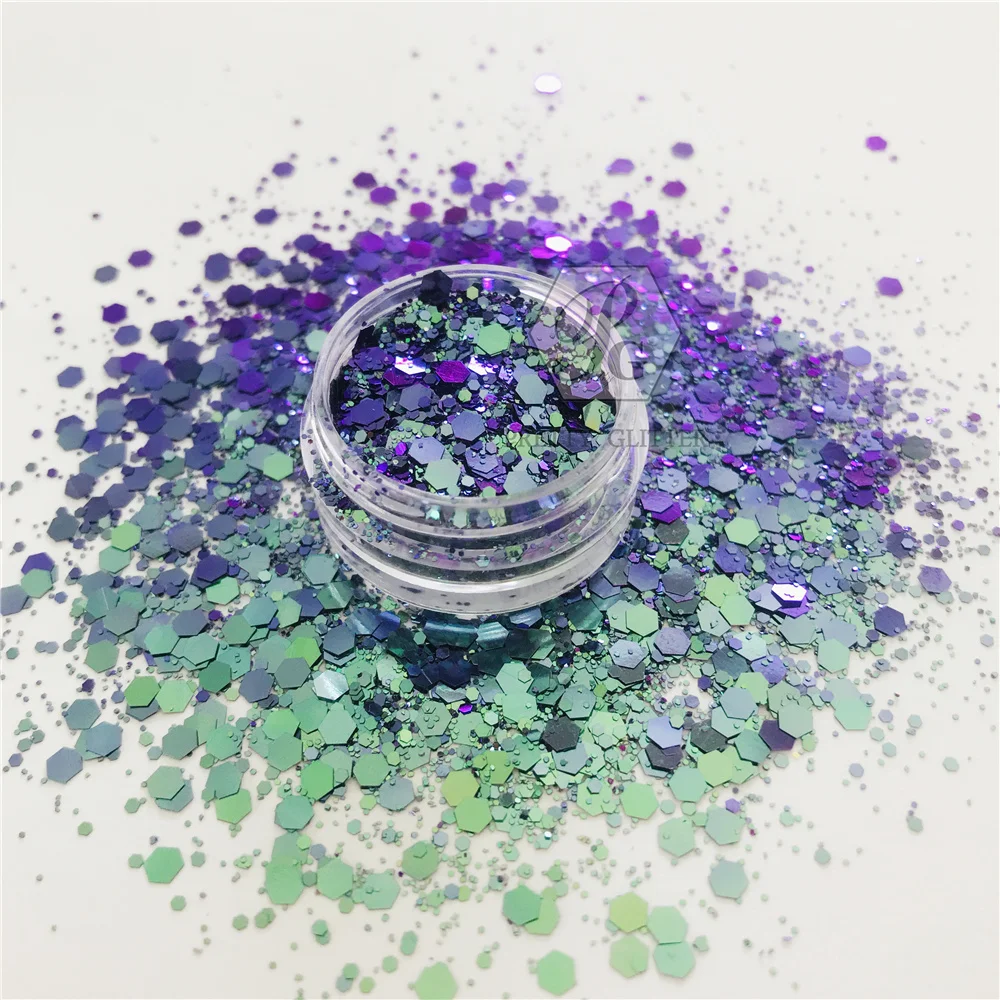 PrettyG 1 коробка цветов переключение крупной смешанной формы блеск для смолы Сделай