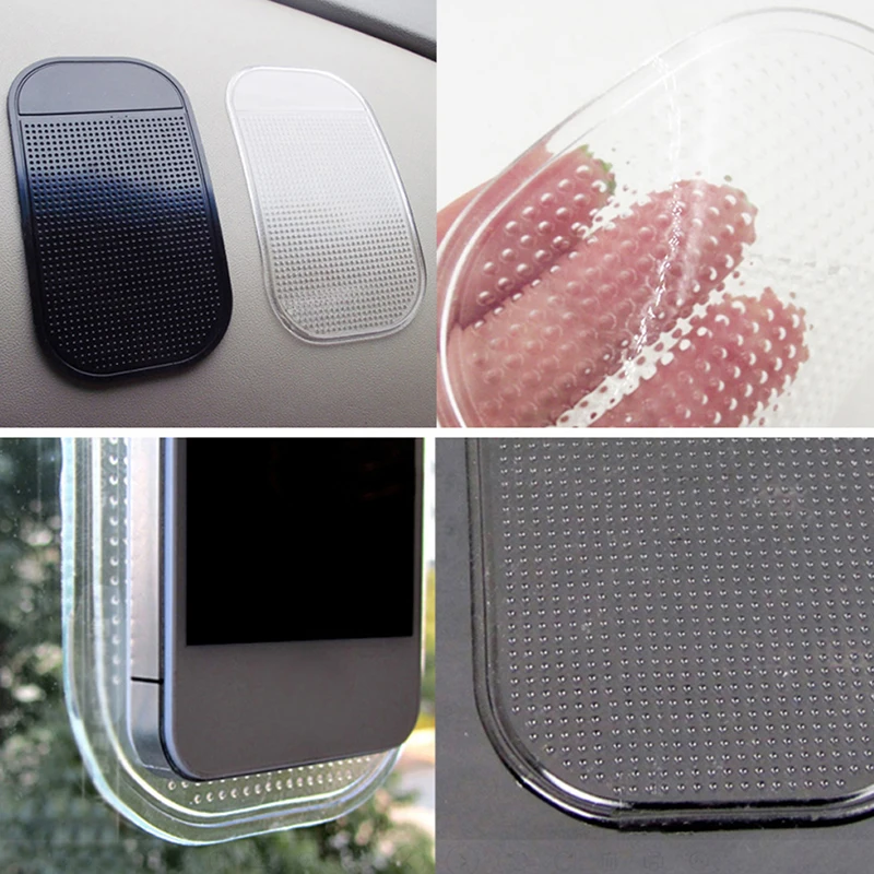 

5PCS Car Non-Slip Mat Anti-Slip Storage Pads Auto Sticky Silicone Mat Interior Goods for Mobile Phone GPS Mp3 Replaceable
