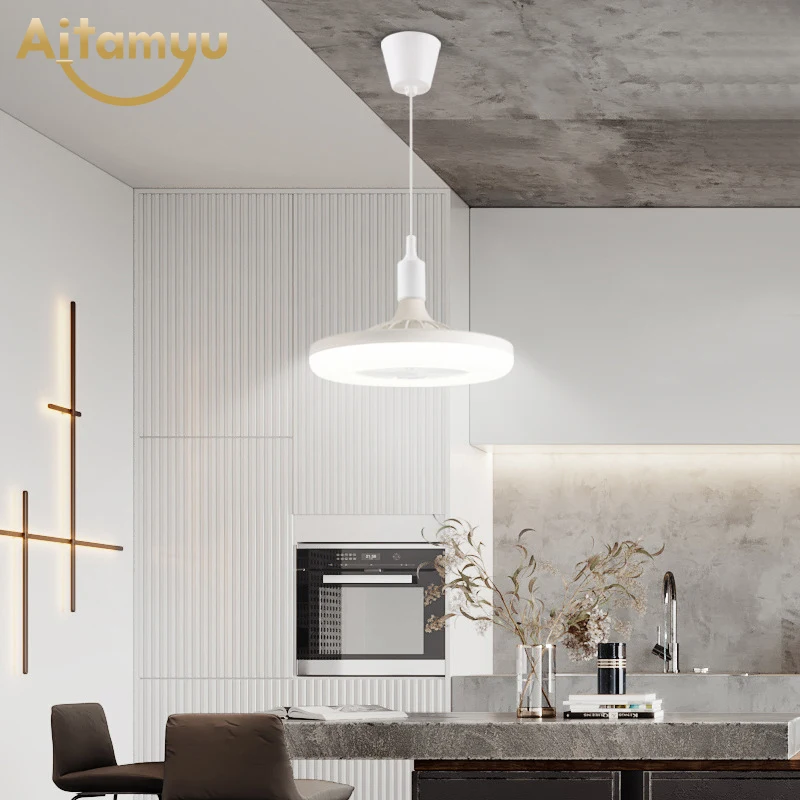 Новое поступление 220В потолочный вентилятор с освещением Современный домашний