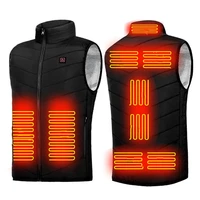 9 heated zones heating vest usb men winter electrical heated sleevless jacket outdoor fishing hunting waistcoat hiking vest