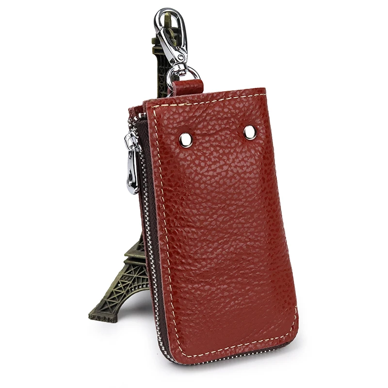 

Guaranteed Genuine Leather Key Wallet New Arrivals Soft Style Key Pouch Dropshipping Multi-function Key Housekeepers For Women