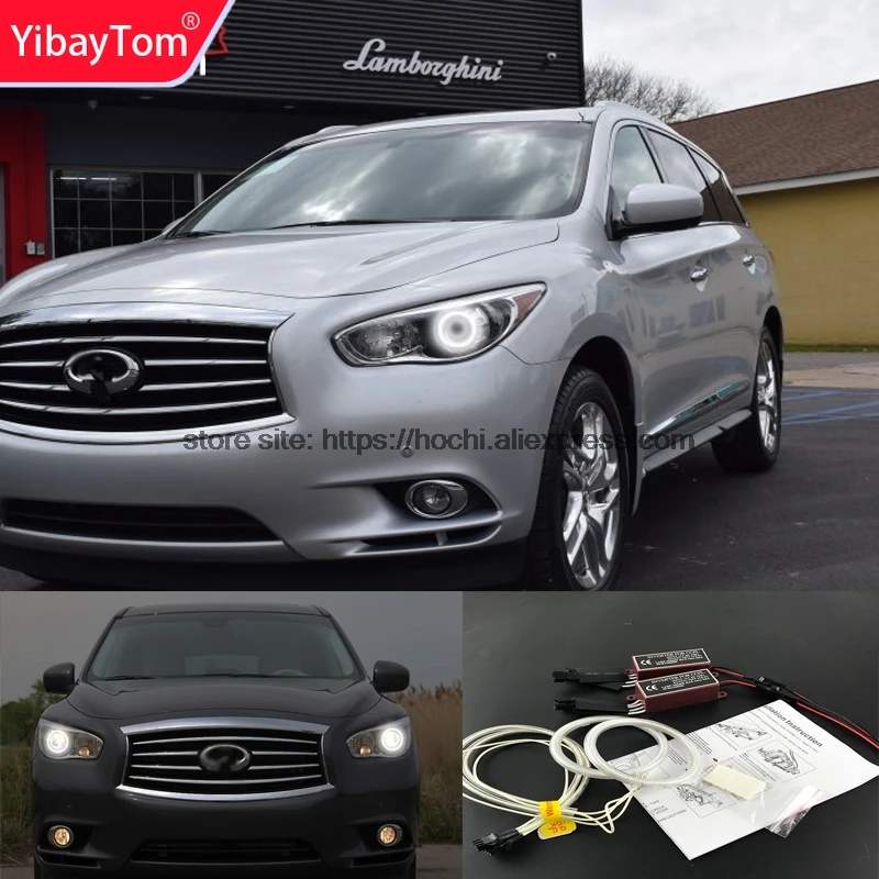 

YibayTom Excellent CCFL Angel Eyes Kit Ultra Bright Headlight Illumination For Nissan Infiniti JX35 2011 2012 2013
