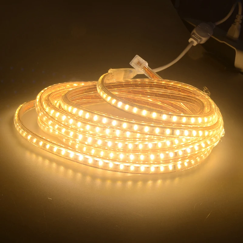 СВЕТОДИОДНАЯ лента SMD 3014 120 В переменного тока светодиодов/м IP67 водонепроницаемая