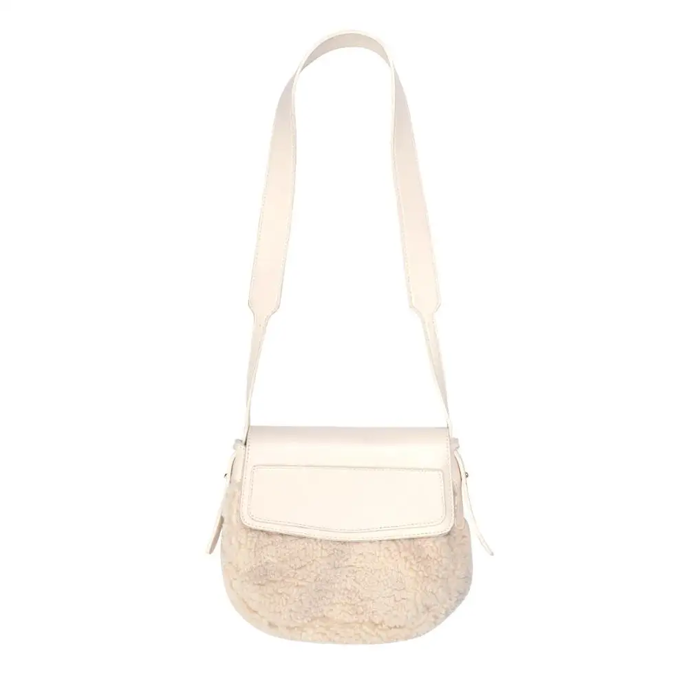 

NEW Ladies Simple Versatile Bag Fashion Plush Tote Messenger Bag Faux Fur Female Shoulder Bags Autumn Winter Women Handbag Purse