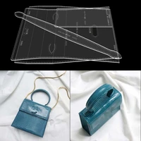 1 set handbag sewn pattern acrylic template diy acrylic template leather wallet craft for leather handcraft