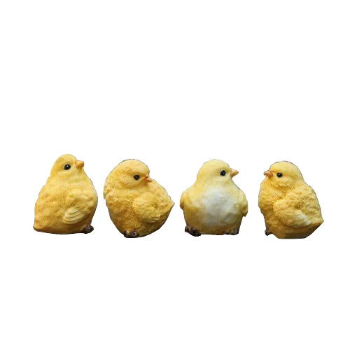 

Emulation Little Yellow Chicken Set Animals Home Decor Pack of 4