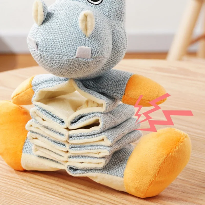 Симпатичные пищащие плюшевые игрушки для домашних животных в форме жевательная