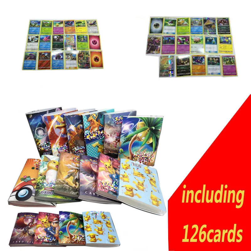 

126 Cards Capacity Cards Holder Binders Albums For Pokemon-Game Cards book Sleeve Holders,including 126 cards