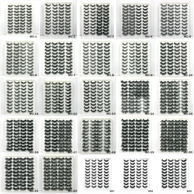 5/8/20 пар натуральные накладные Искусственные ресницы длинный макияж 3D норковые