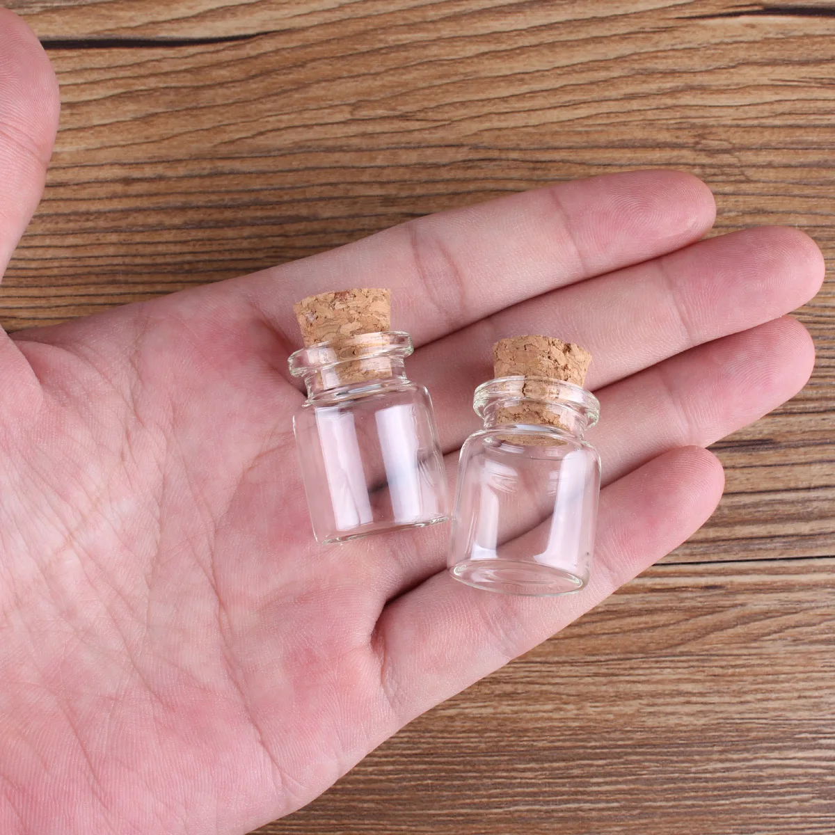 

100pcs 5ml Glass Bottles with Cork Stopper 22*30mm Glass Jars Glass Vials Wishing Bottles