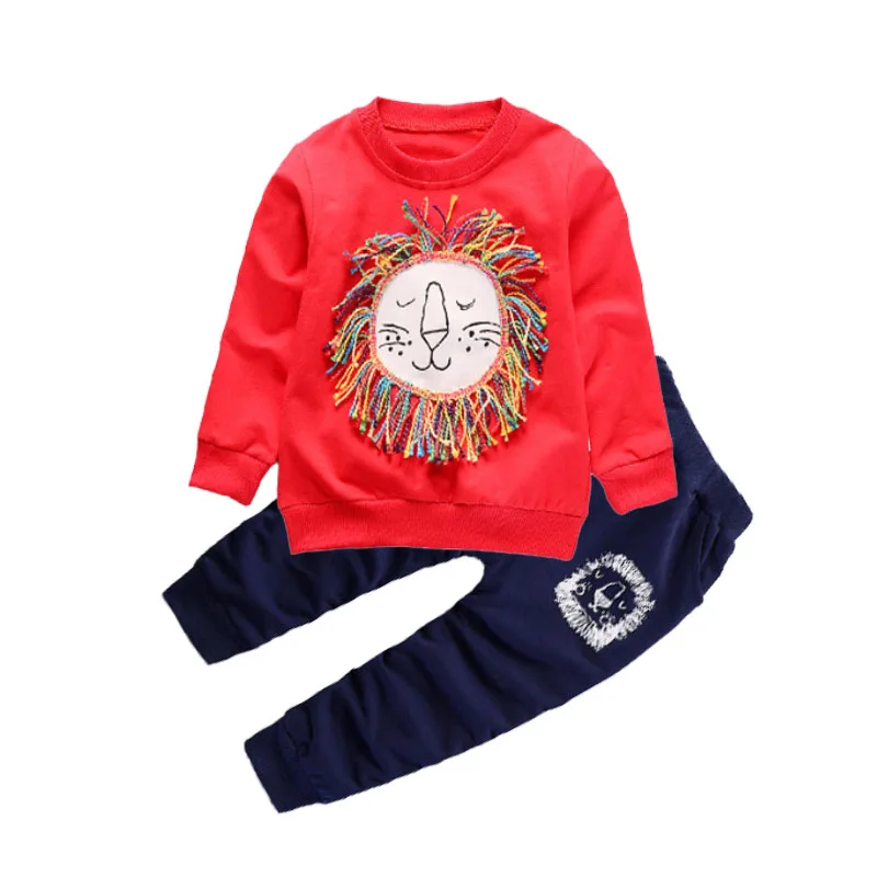 

Clothing set boys girls clothes sweet cartoon embroidered sweatshirt jacket + pants beibei fashion high-quality children clothes