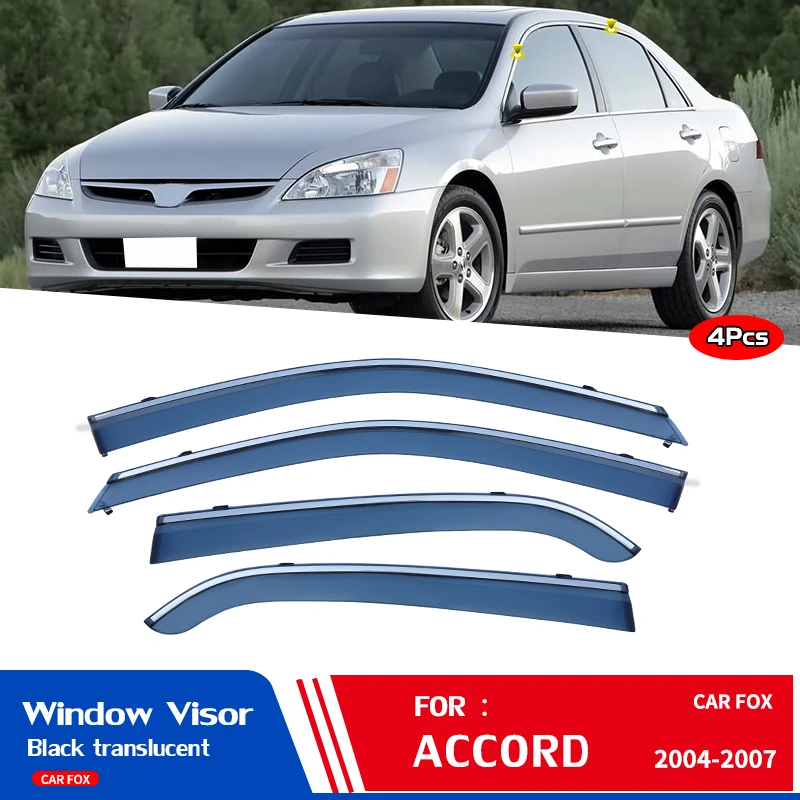 

Пластиковый козырек для окна Honda Accord, защита от солнца, дождя, дефлектор, защита для окна ACCORD, козырек от дождя для бровей, набор 2004-2007