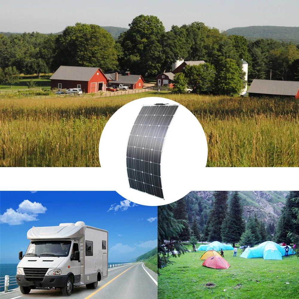 Гибкая солнечная панель RG 2 шт. 4 6 16 В 100 Вт пластинчатые элементы