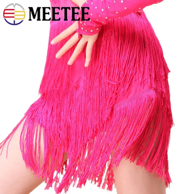 Meetee 5/10 ярдов 15/20/30 см Латиноамериканская бахрома отделка танцевальное платье