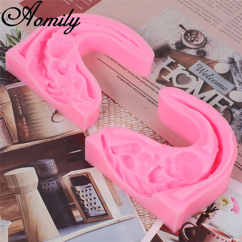 Aomily Wheat Feather Baby Shape DIY Silicone Mold Fondant Molds Chocolate Candy Moulds Cake Decoration Tools Bakeware | Дом и сад