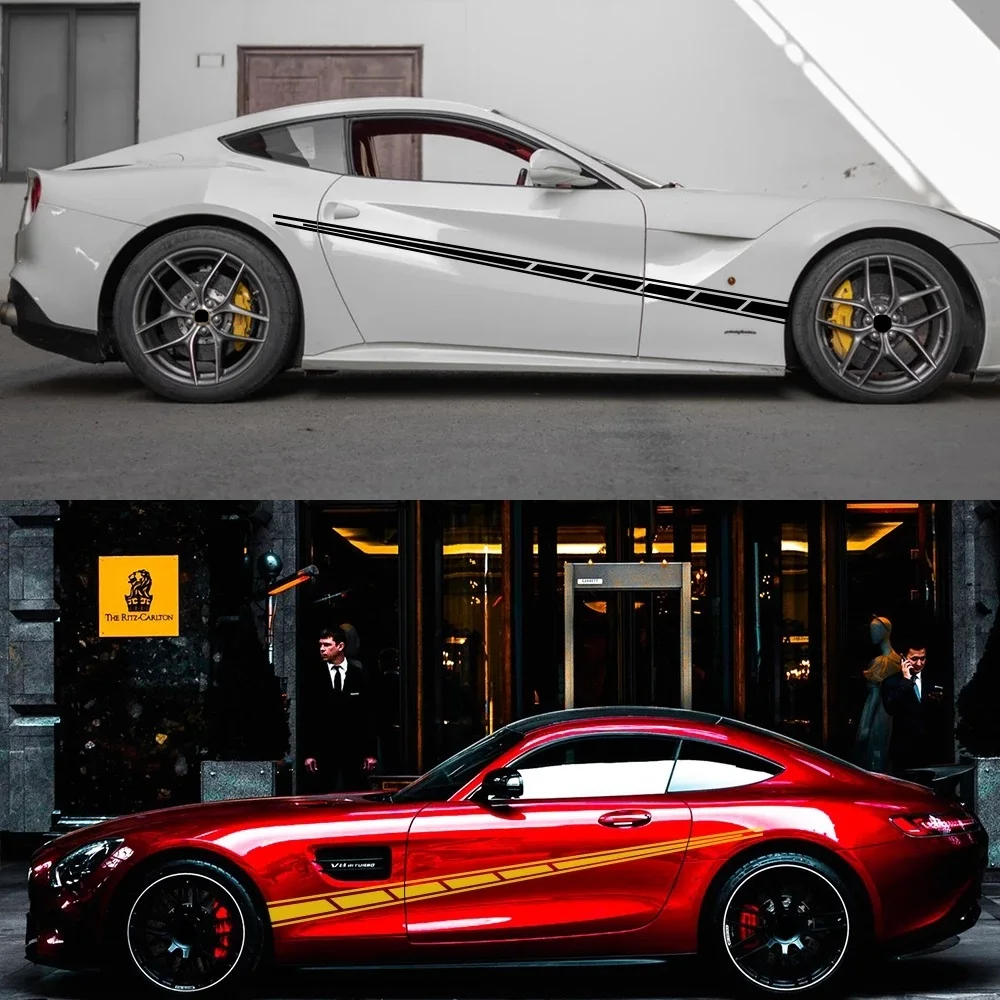 Длинные полосатые автомобильные наклейки для Audi BMW Ford VW Toyota Peugeot виниловые