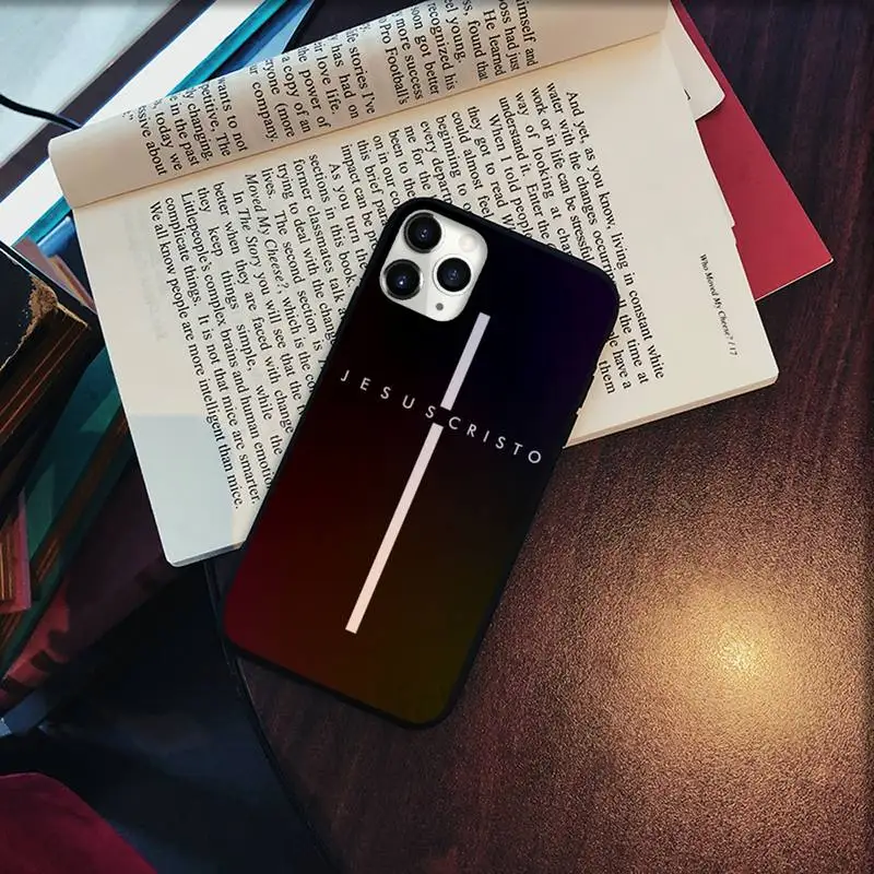 

Fashion Jesus Cross Phone Case for iPhone 11 12 pro XS MAX 8 7 6 6S Plus X 5S SE 2020 XR Soft silicone Shell Cover