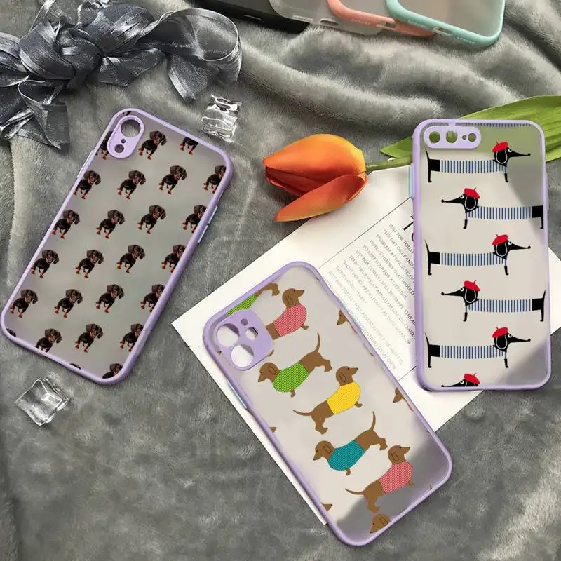 

Dachshund Sausage Dog Phone Case matte transparent For iphone 7 8 11 12 plus mini x xs xr pro max cover