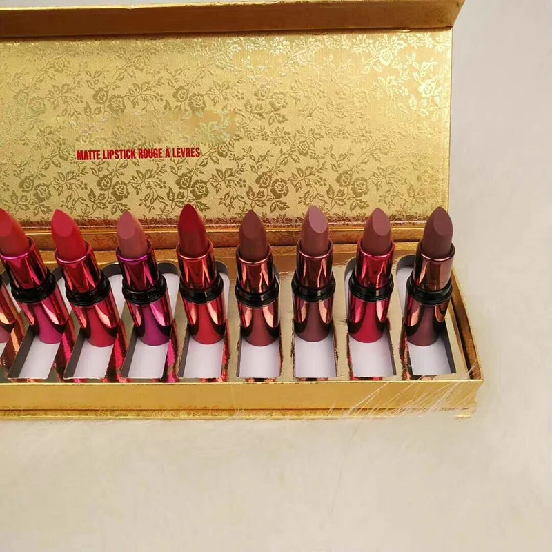 DropshippingMakeup подарок 12 цветов М губная помада набор Рождество снег губ набор матовая стойкая губная помада набор