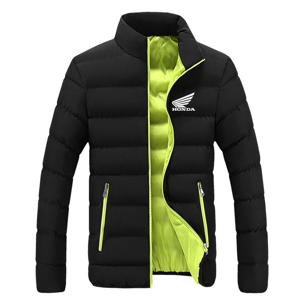 

2021Honda Men's Fashion Jacket Zipper Comfortable Cotton Clothing Winter Snowy Day Warm Classic Style Male Tops Coat
